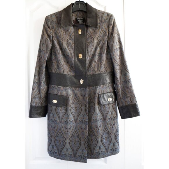 Etcetera by Carlisle brocade coat Sz 10-12 - Picture 1 of 11